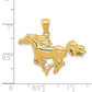 14k Yellow Gold Polished Horse Pendant