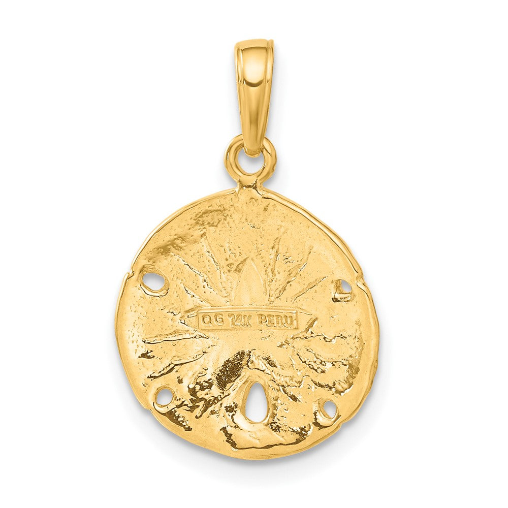 14k Yellow Gold Sand Dollar Pendant