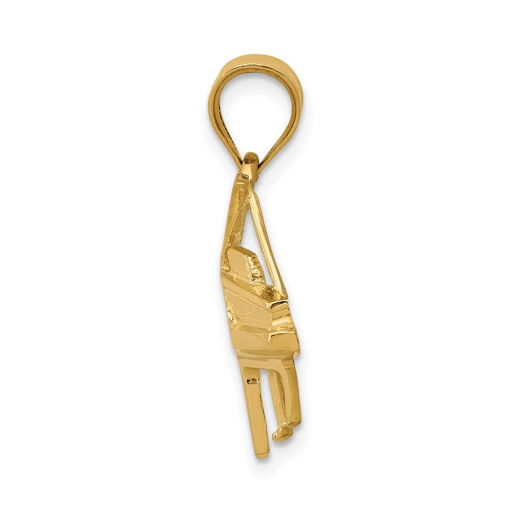 14k Yellow Gold Piano Charm