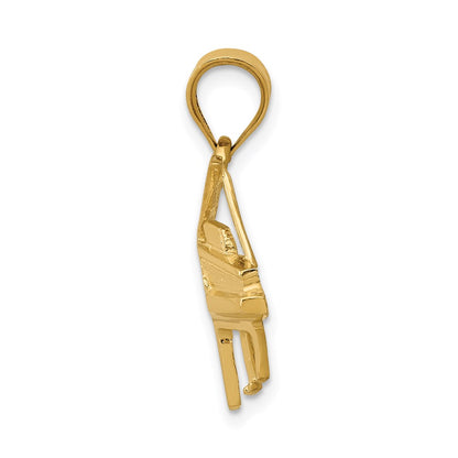 14k Yellow Gold Piano Charm