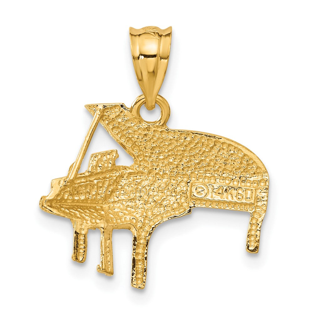 14k Yellow Gold Piano Charm