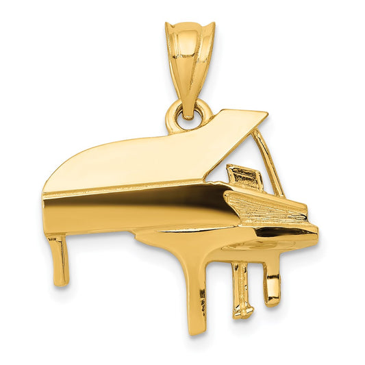 14k Yellow Gold Piano Charm