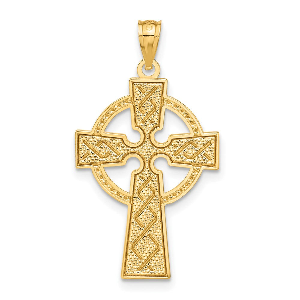 14k Yellow Gold Celtic Cross Pendant