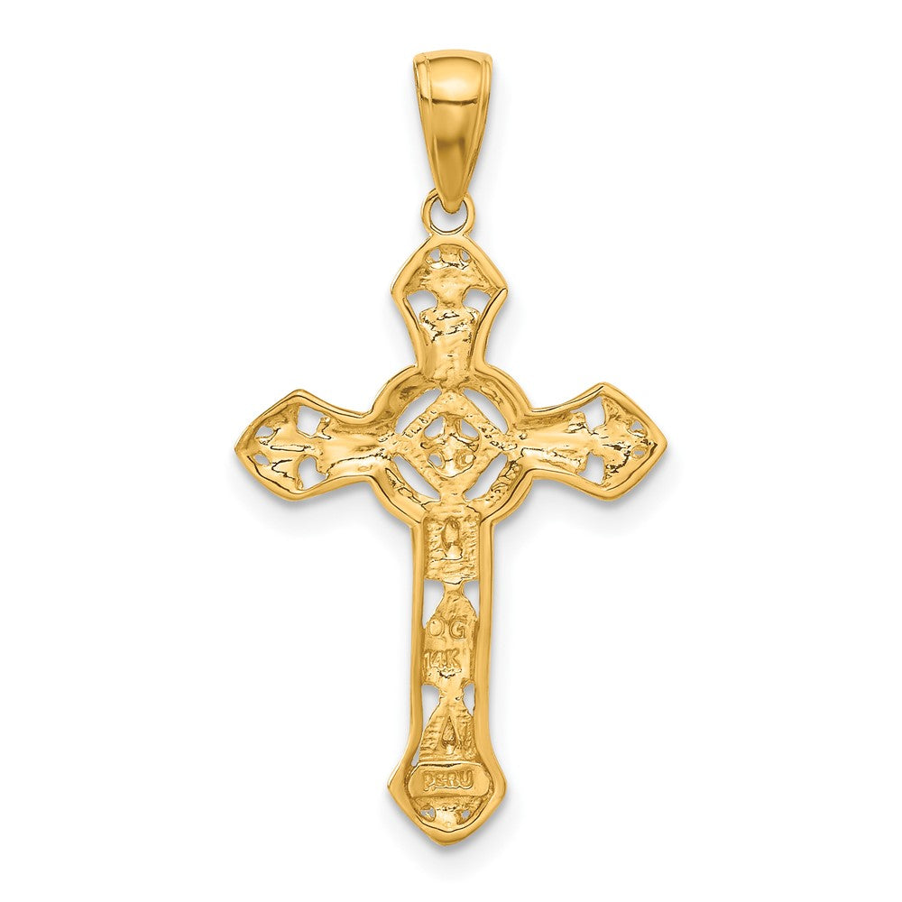 14k Yellow Gold Fancy Cross Pendant