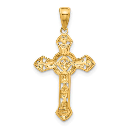 14k Yellow Gold Fancy Cross Pendant