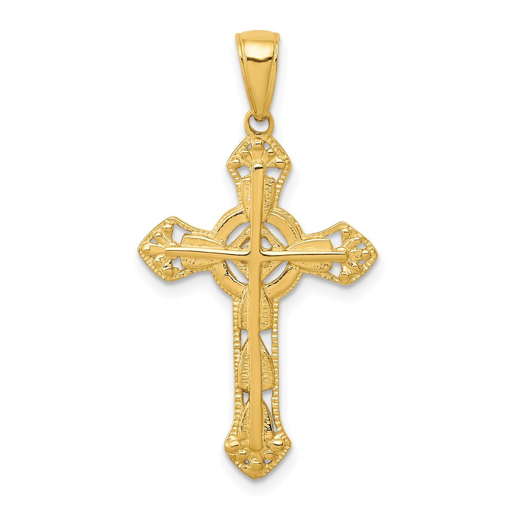 14k Yellow Gold Fancy Cross Pendant