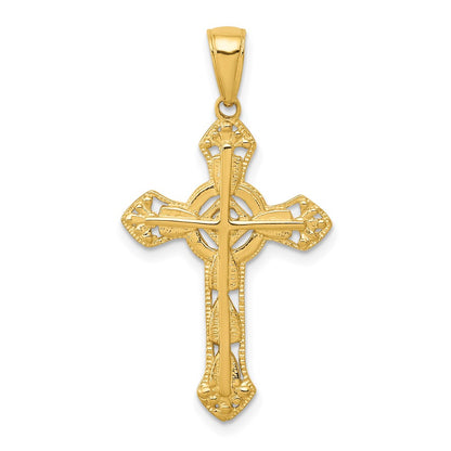 14k Yellow Gold Fancy Cross Pendant
