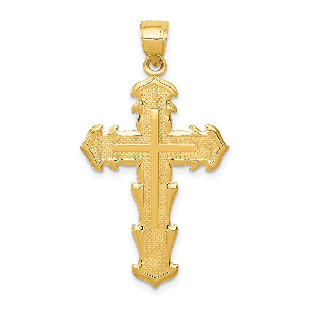 14k Yellow Gold Passion Cross Pendant