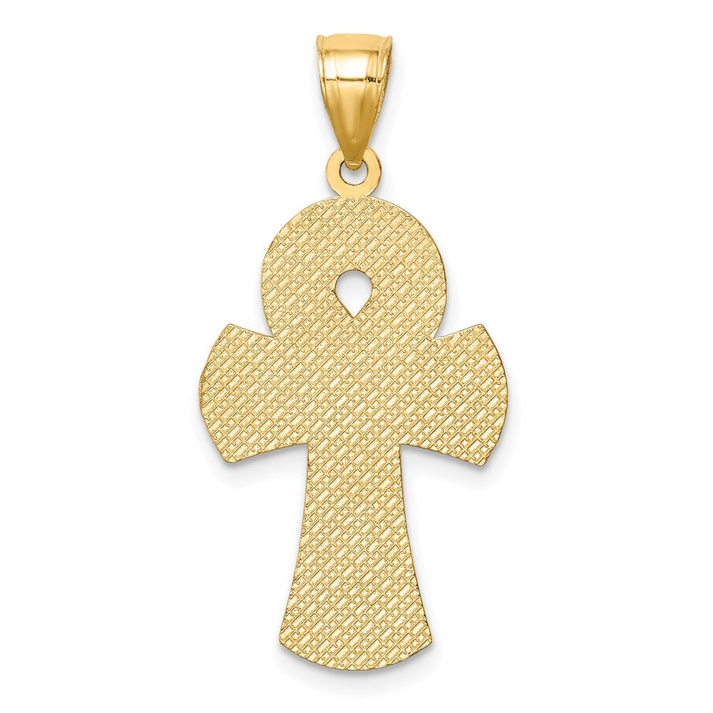 14k Two-tone Gold Ankh Cross Pendant