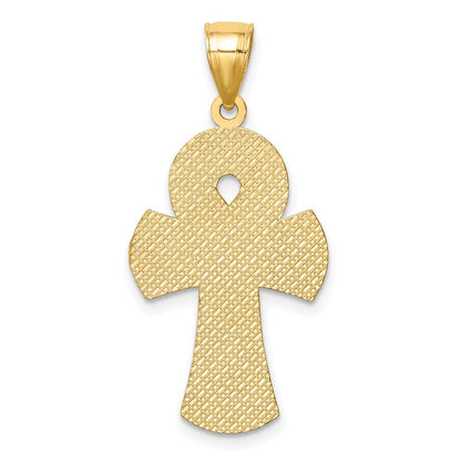 14k Two-tone Gold Ankh Cross Pendant