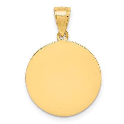 14k Yellow & Rhodium Gold w/Rhodium Last Super Pendant