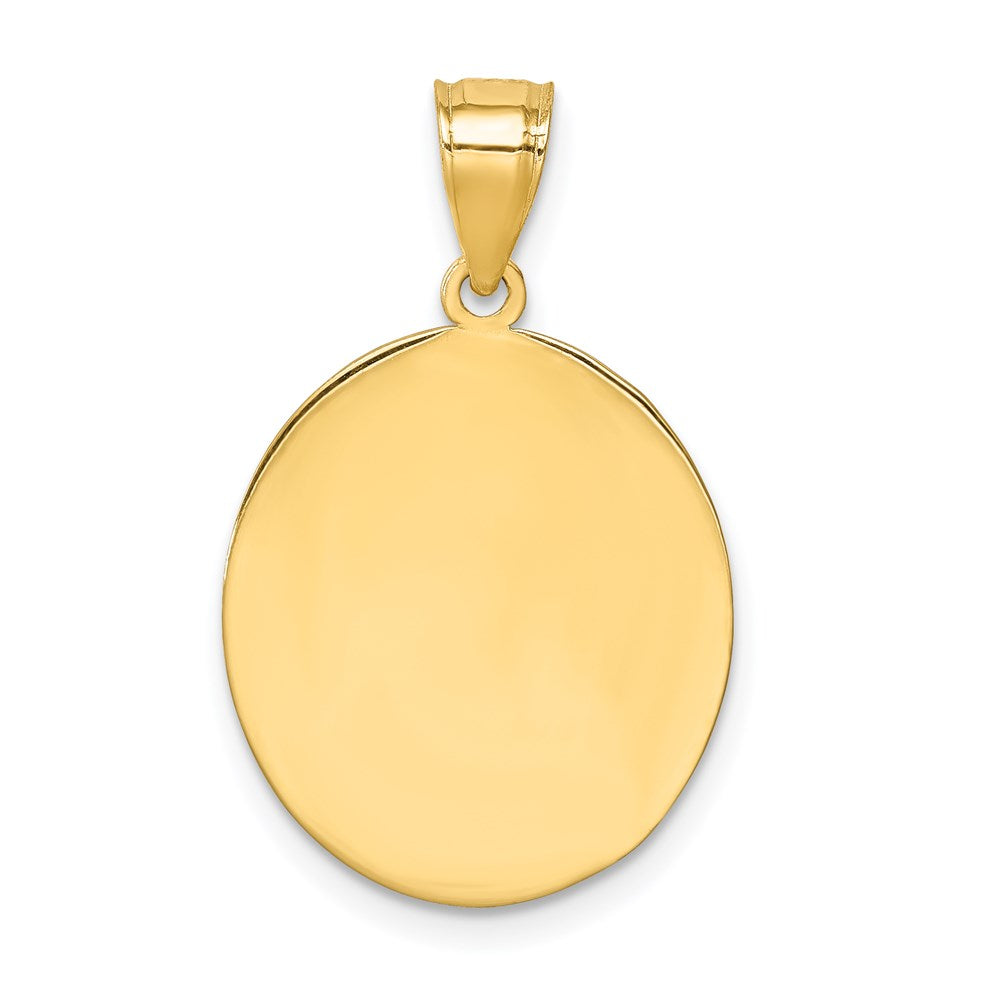 14k Yellow & Rhodium Gold w/Rhodium Last Super Pendant