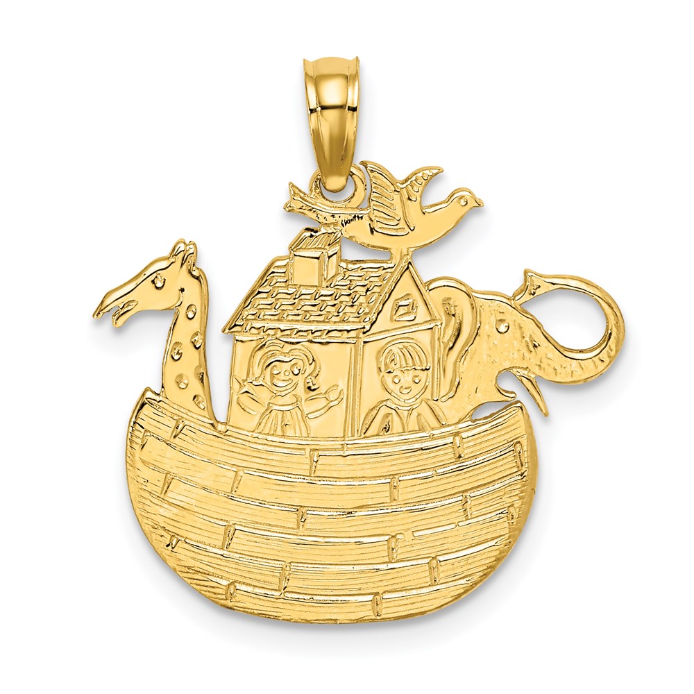 14k Yellow Gold Noahs Ark Charm