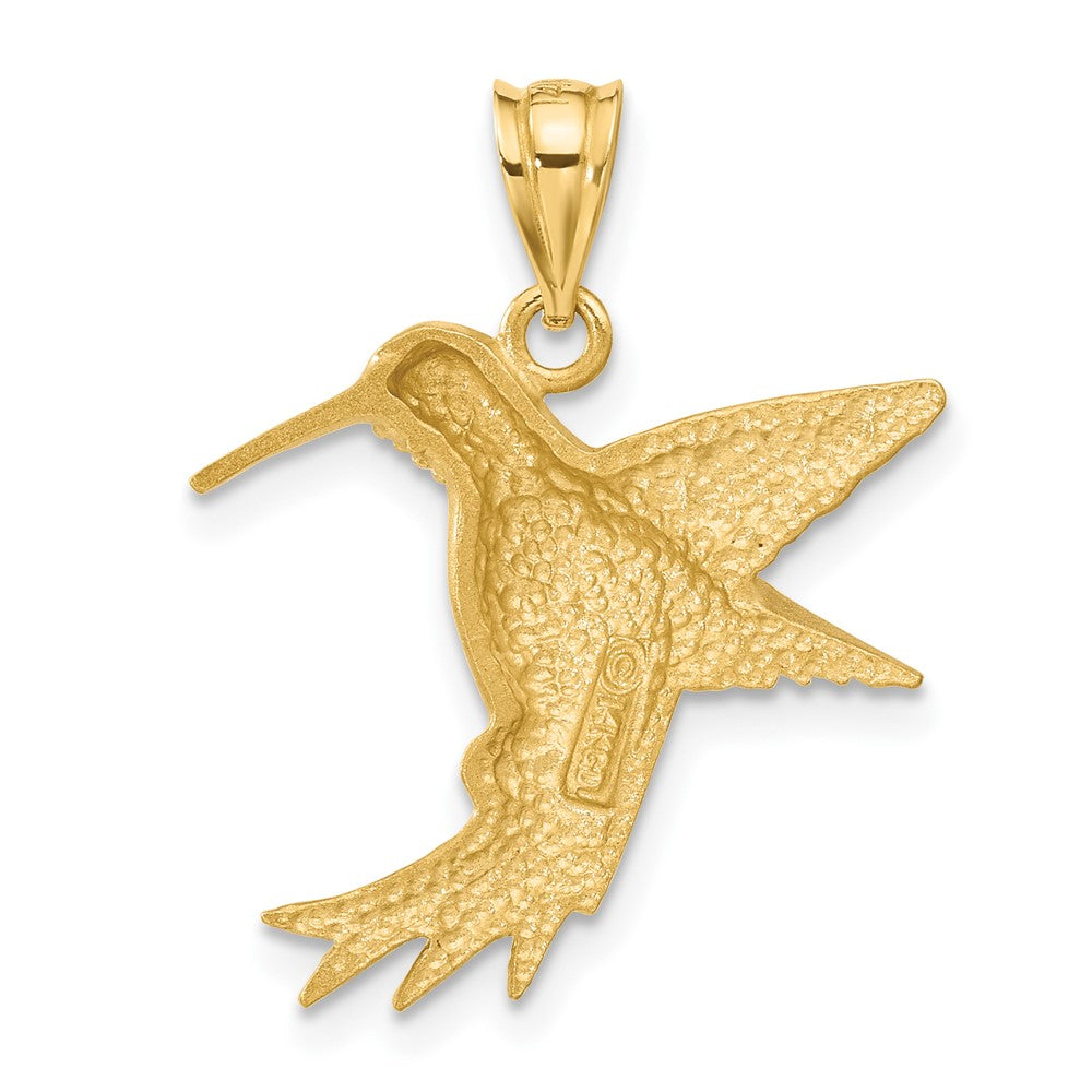 14k Yellow Gold Hummingbird Charm