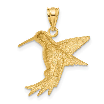 14k Yellow Gold Hummingbird Charm