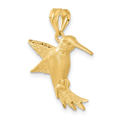 14k Yellow Gold Hummingbird Charm