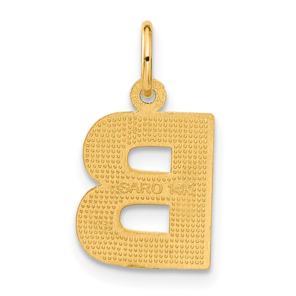 14k Yellow Gold Letter B Initial Charm
