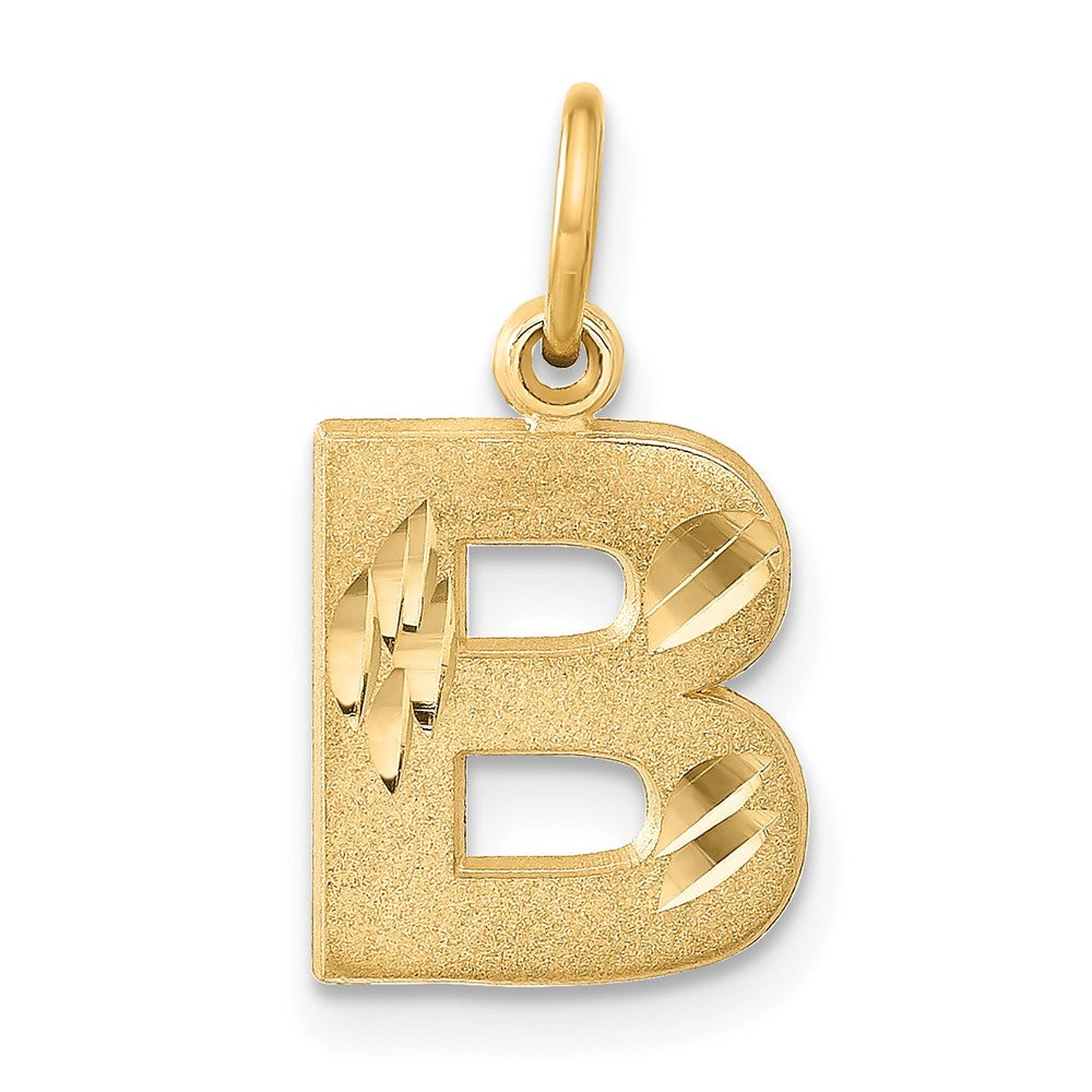 14k Yellow Gold Letter B Initial Charm