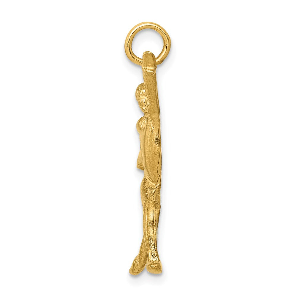 14k Yellow Gold Gymnast Charm