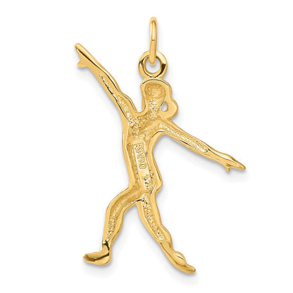 14k Yellow Gold Gymnast Charm