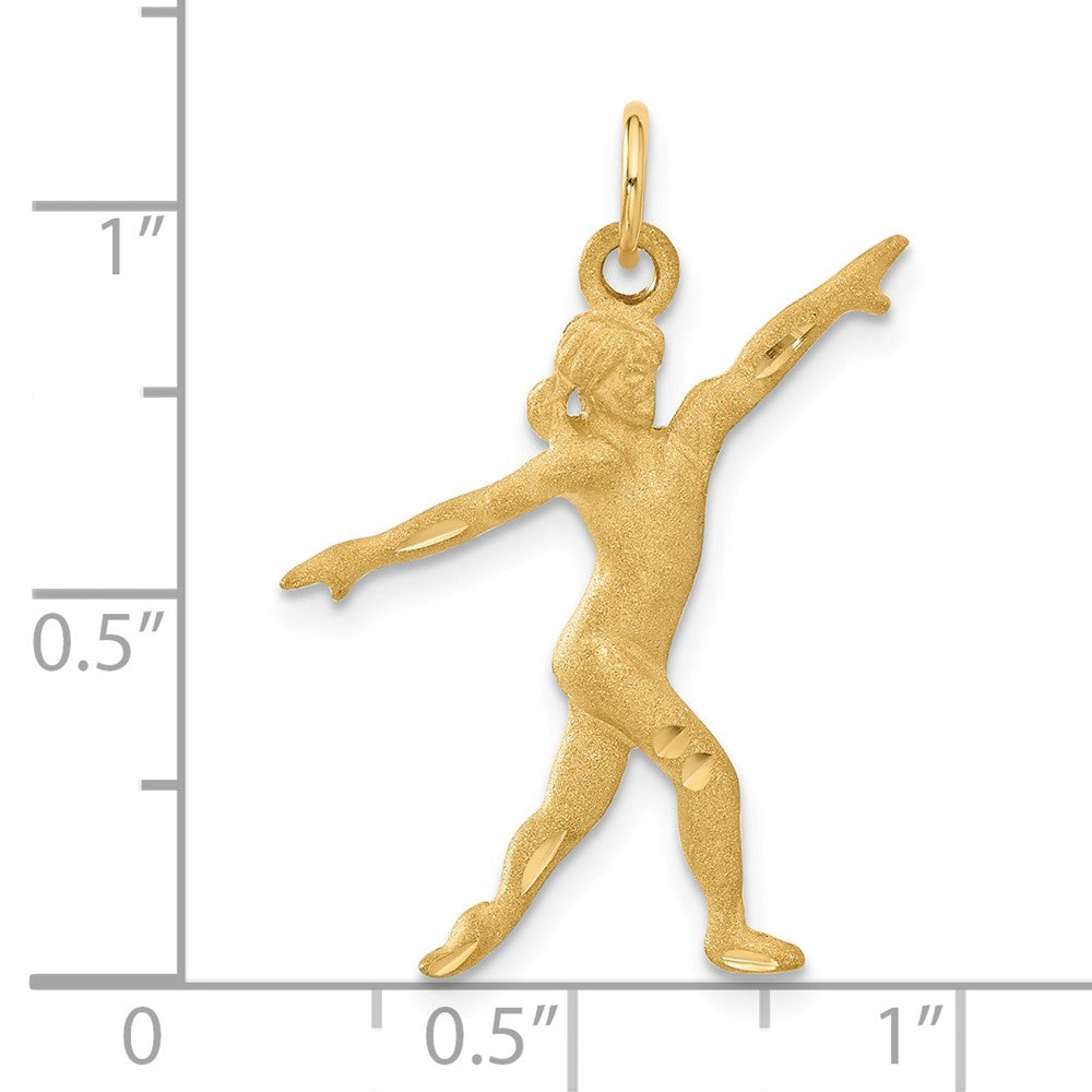 14k Yellow Gold Gymnast Charm