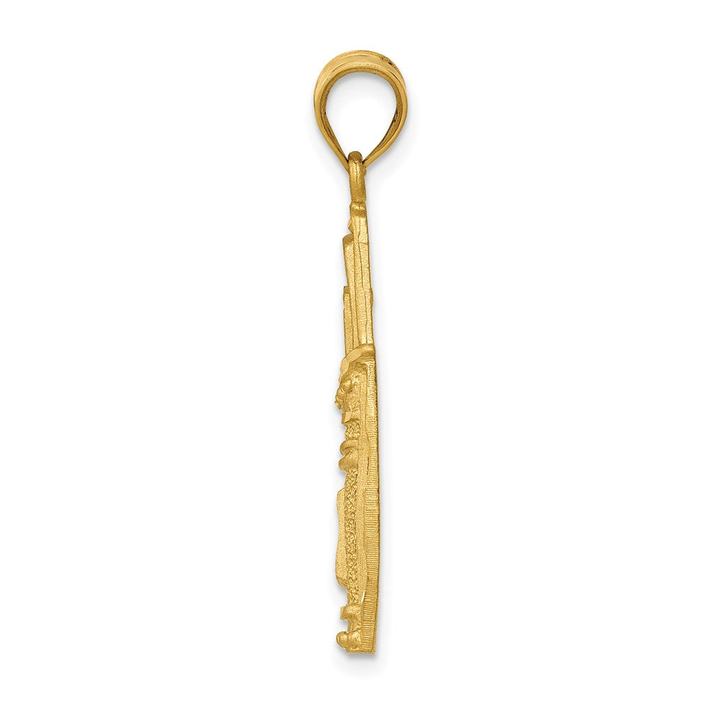 14k Yellow Gold Golf Bag Charm