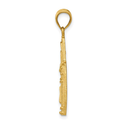 14k Yellow Gold Golf Bag Charm