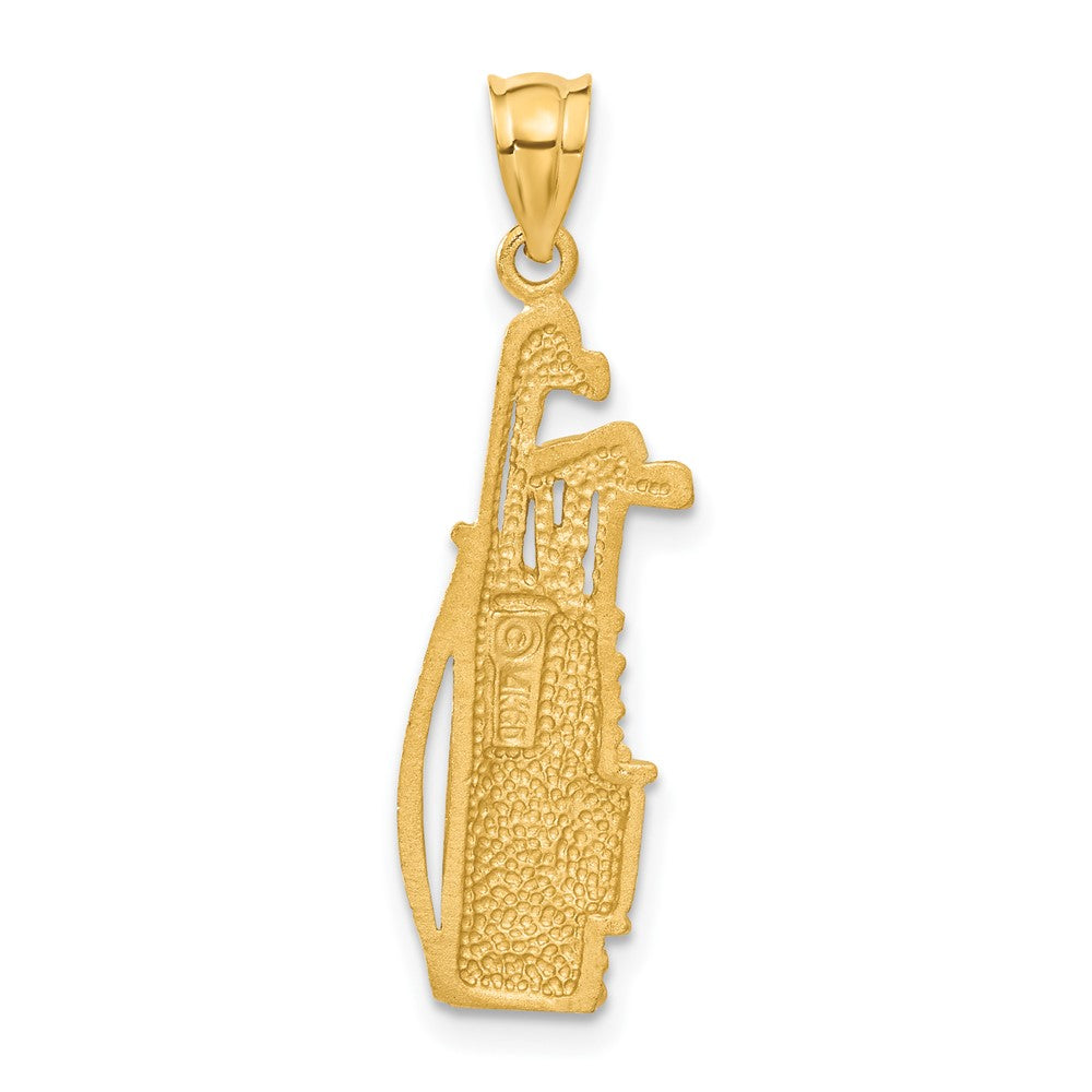 14k Yellow Gold Golf Bag Charm
