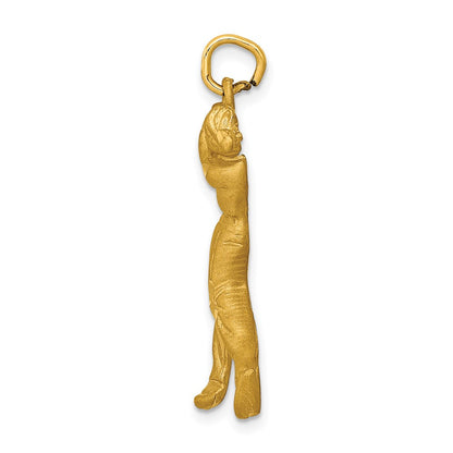 14k Yellow Gold Male Golfer Charm