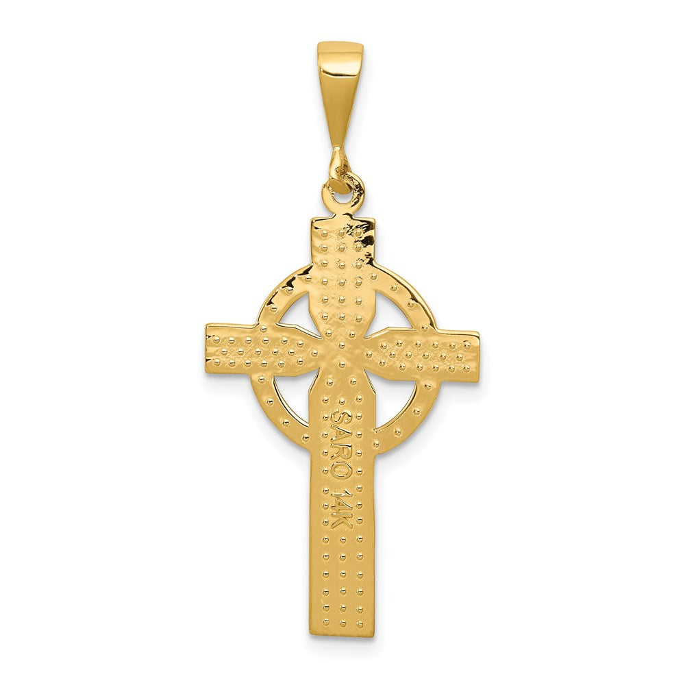 14k Yellow Gold Celtic Cross Pendant