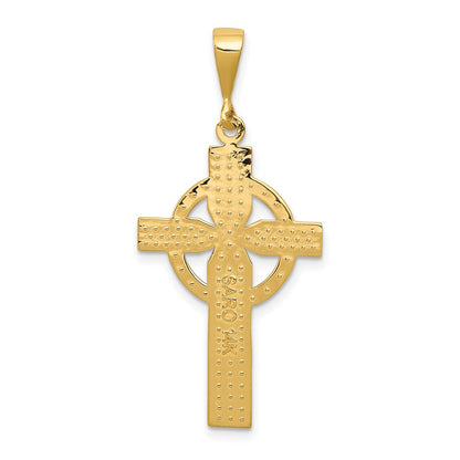 14k Yellow Gold Celtic Cross Pendant