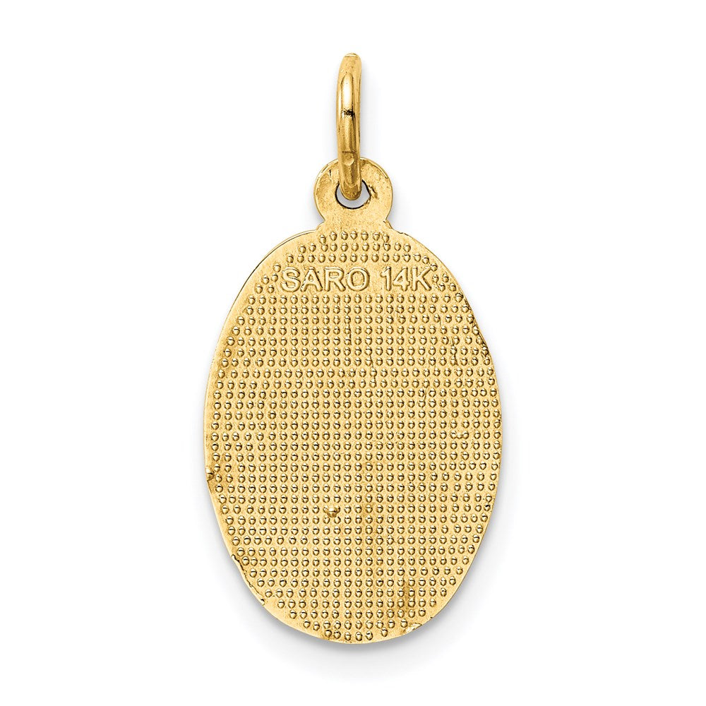 14k Yellow Gold Saint Christopher Medal Charm