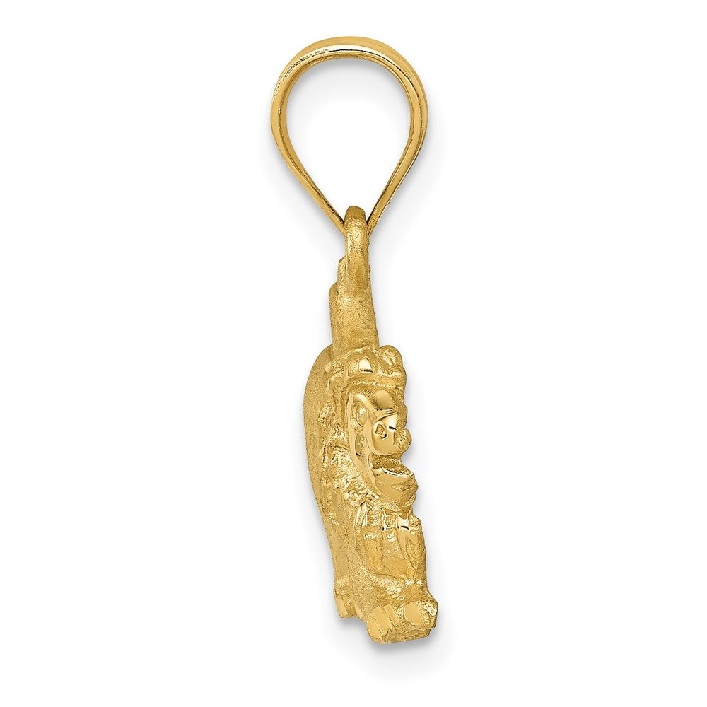 14k Yellow Gold Lion Charm