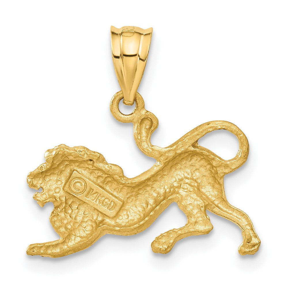 14k Yellow Gold Lion Charm
