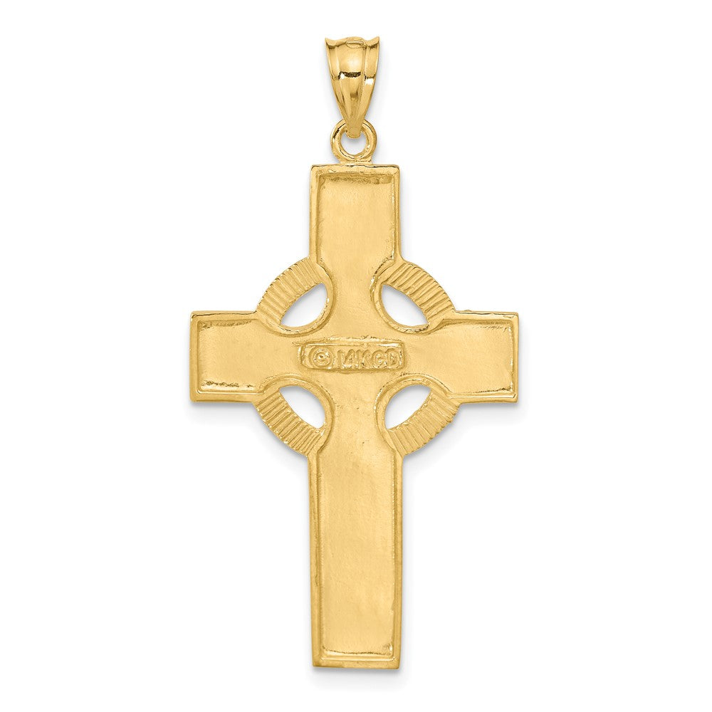 14k Yellow Gold Celtic Cross Pendant