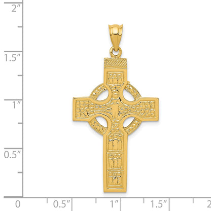 14k Yellow Gold Celtic Cross Pendant