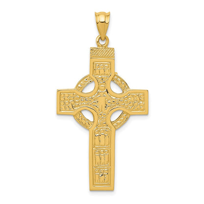 14k Yellow Gold Celtic Cross Pendant