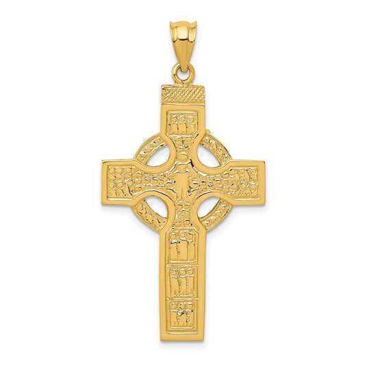 14k Yellow Gold Celtic Cross Pendant