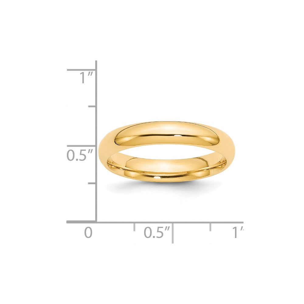 Solid 14K Yellow Gold 4mm Comfort Fit Men's/Women's Wedding Band Ring Size 5.5