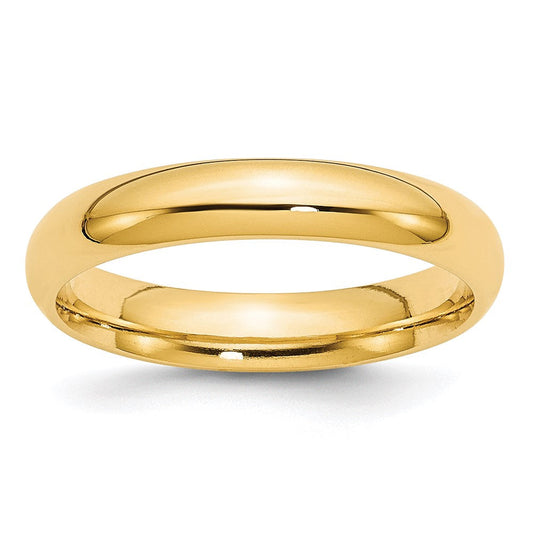 Solid 14K Yellow Gold 4mm Comfort Fit Men's/Women's Wedding Band Ring Size 10.5