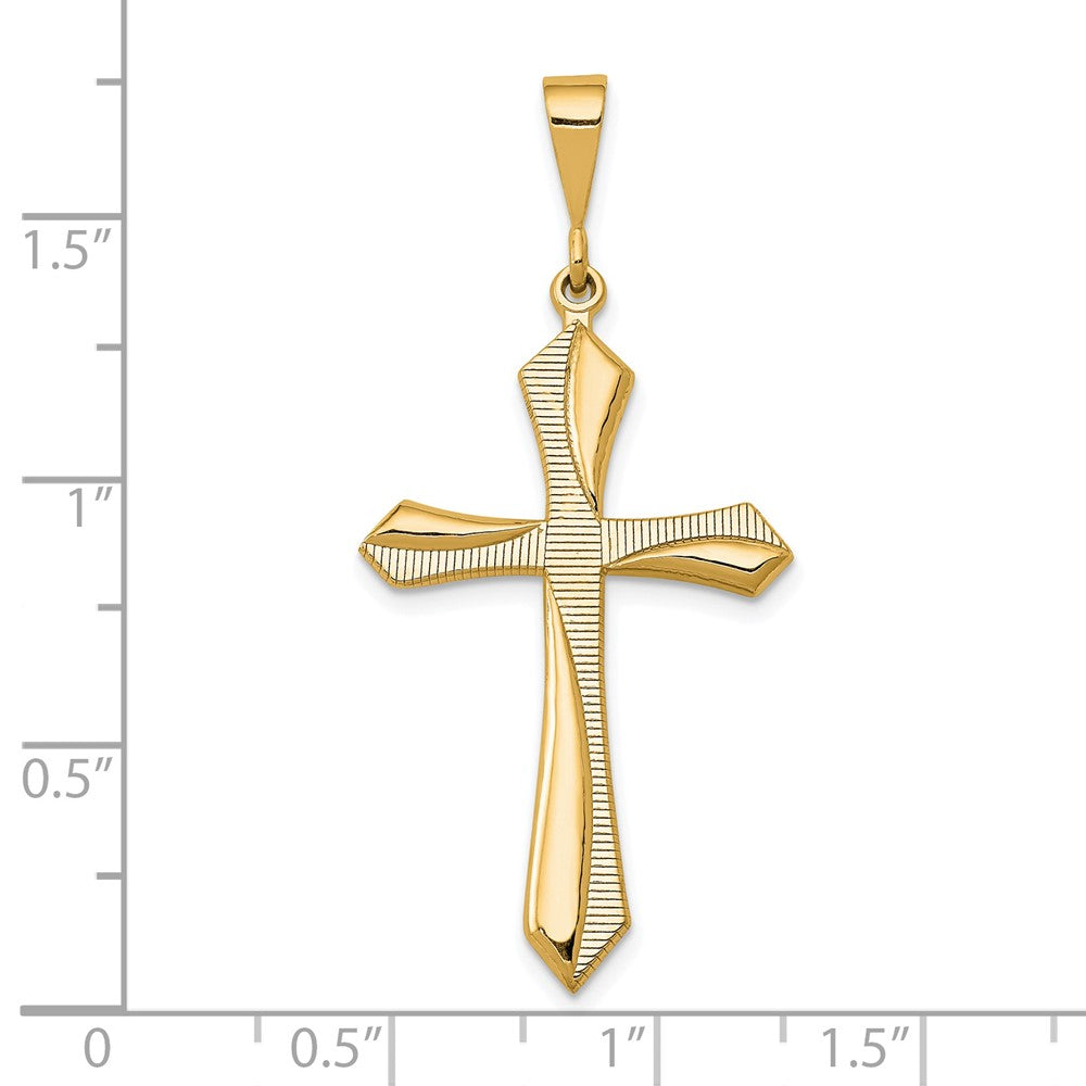 14k Yellow Gold Passion Cross Pendant