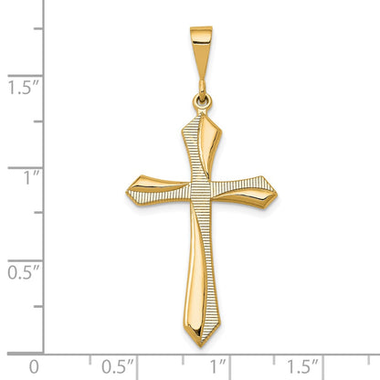 14k Yellow Gold Passion Cross Pendant