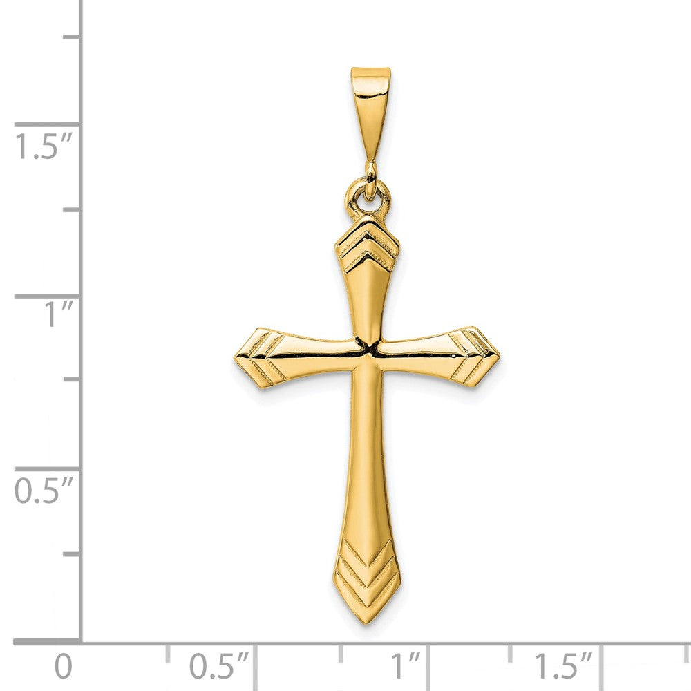14k Yellow Gold Passion Cross Pendant