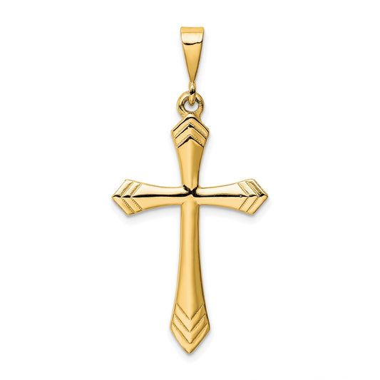 14k Yellow Gold Passion Cross Pendant