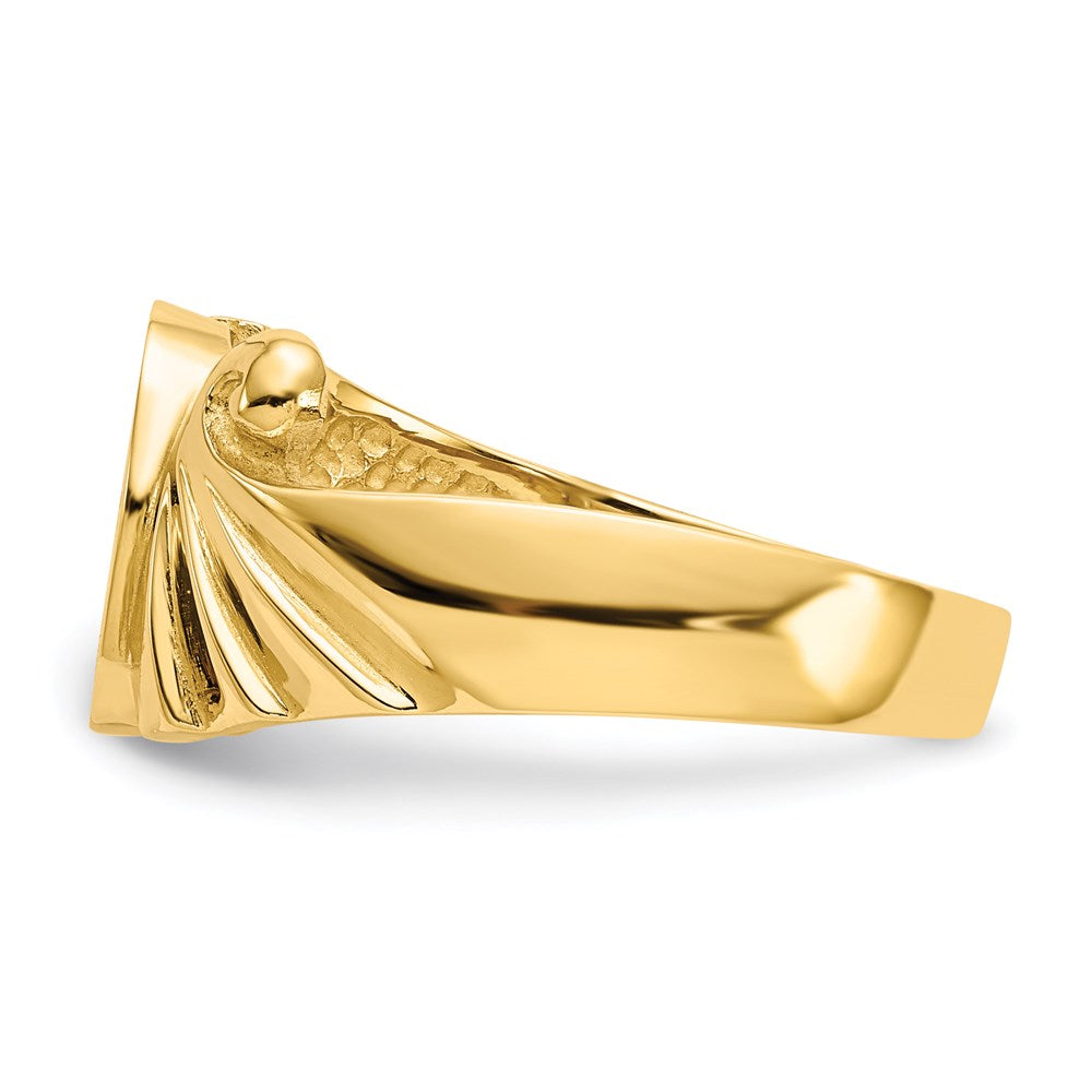 14k yellow gold 8 5x10 0mm open back signet ring ch182