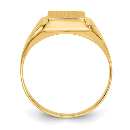 14k yellow gold 9 0x8 0mm open back signet ring ch188