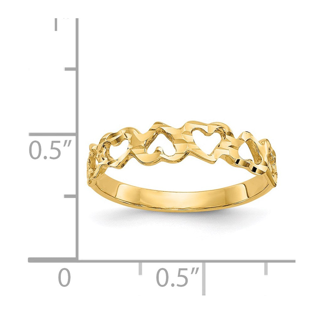 14k yellow gold heart ring ch241