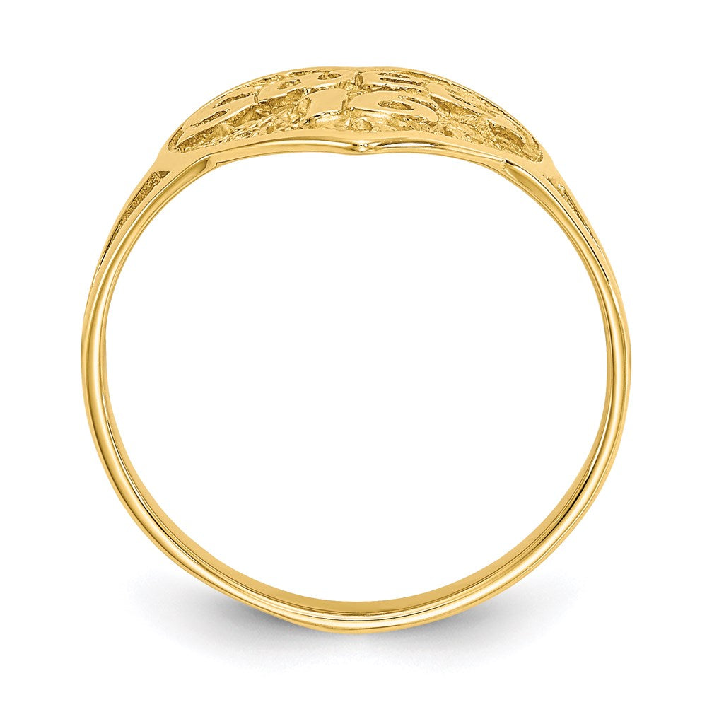 14k yellow gold sweet 16 heart ring ch263