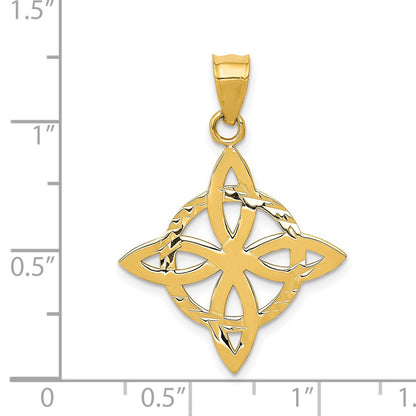 14k Yellow Gold Medium Celtic Eternity Knot Charm