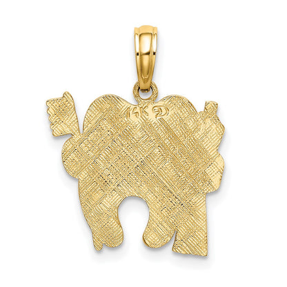 14k Yellow Gold Polished Flat-Backed Dental Charm